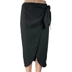 & Other Stories Black Midi Skirt